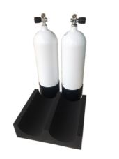 C22FSTNC   Two  12.2 Litre Faber Steel Side Mount scuba cylinders with opposite Din/K Valves and Z94 Performance Diver Foam Double Tank Holder
