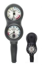  G06A  Sherwood Scuba Triple Compact Gauge with Depth Pressure Temperature & Compass 