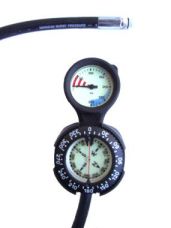  G01SE   Performance Diver Pressure Gauge - Ultra Low Profile and Compass