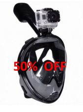 FFBL Superseal Full Face Snorkel Mask with GoPro Mount - Black L/XL