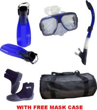 MSF3NC   Mask Snorkel Fin Boots Mesh Duffel Bag Set