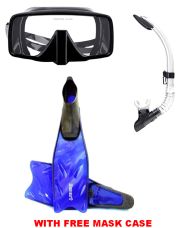 FRAMNC BLACK FRAMELESS MASK - S12B SNORKEL- F05A SMART FINS