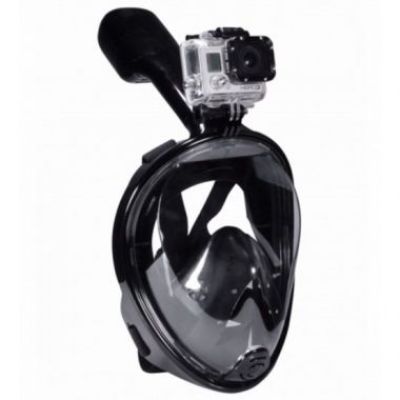 FFBL Superseal Full Face Snorkel Mask with GoPro Mount - Black L/XL