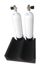 C247LFST  Two Faber 7.0 Litre Steel Side mount cylinders with opposite Din/K Valves and Z94 - Performance Diver - Foam double tank holder  